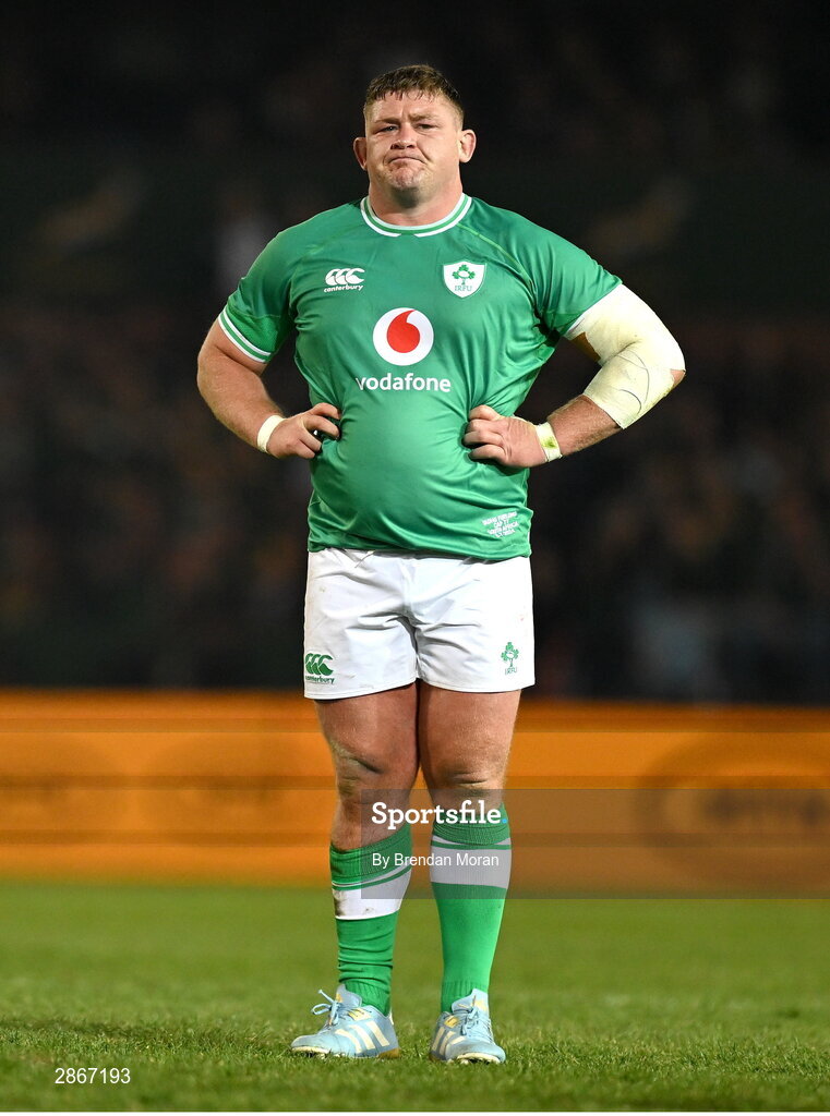 6 July 2024; Tadhg Furlong of Ireland during the first test between South Africa and Ireland at Loftus Versfeld Stadium in Pretoria, South Africa. Photo by Brendan Moran/Sportsfile