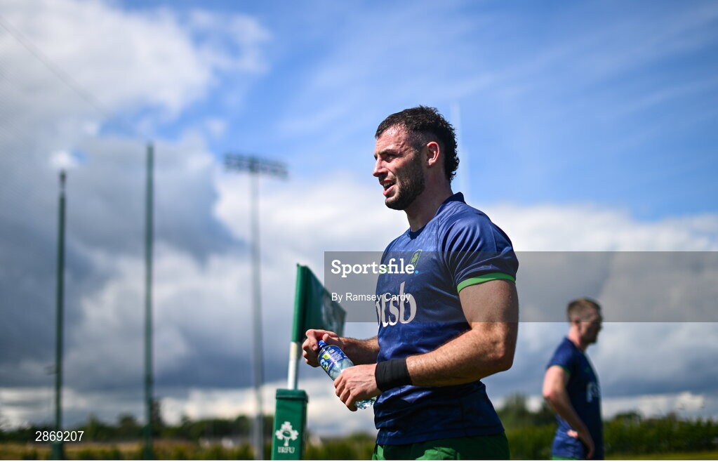 8 July 2024; Andrew Smith during the Team Ireland Paris 2024 team training for Rugby Sevens ahead of the Paris 2024 Olympic Games at the IRFU Outdoor Pitch on the Sport Ireland Campus in Dublin. Photo by Ramsey Cardy/Sportsfile