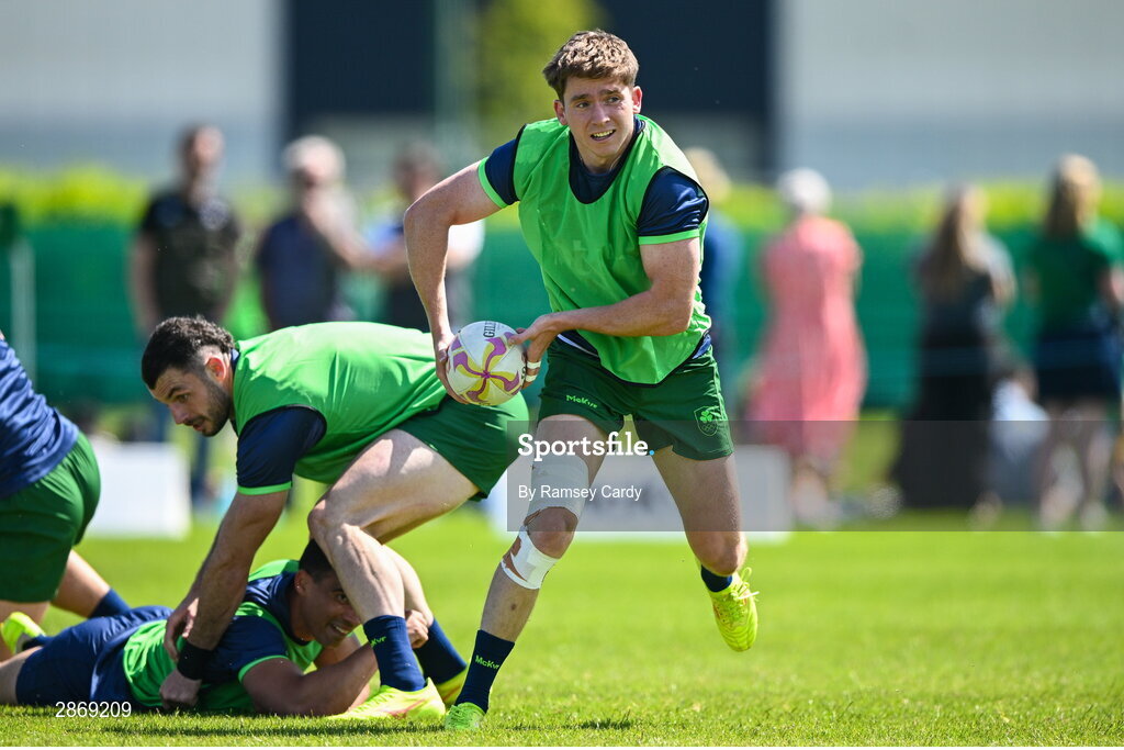 8 July 2024; Sean Cribbin during the Team Ireland Paris 2024 team training for Rugby Sevens ahead of the Paris 2024 Olympic Games at the IRFU Outdoor Pitch on the Sport Ireland Campus in Dublin. Photo by Ramsey Cardy/Sportsfile
