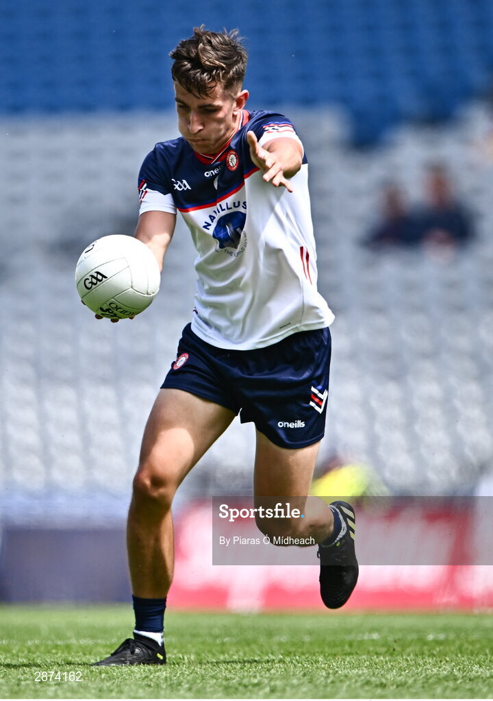 14 July 2024; Dylan Curran of New York during the GAA Football All-Ireland Junior Championship final between London and New York at Croke Park in Dublin. Photo by Piaras Ó Mídheach/Sportsfile