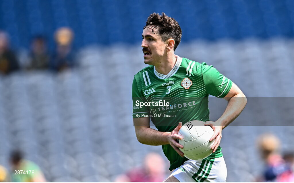 14 July 2024; Patrick O’Connor of London during the GAA Football All-Ireland Junior Championship final between London and New York at Croke Park in Dublin. Photo by Piaras Ó Mídheach/Sportsfile