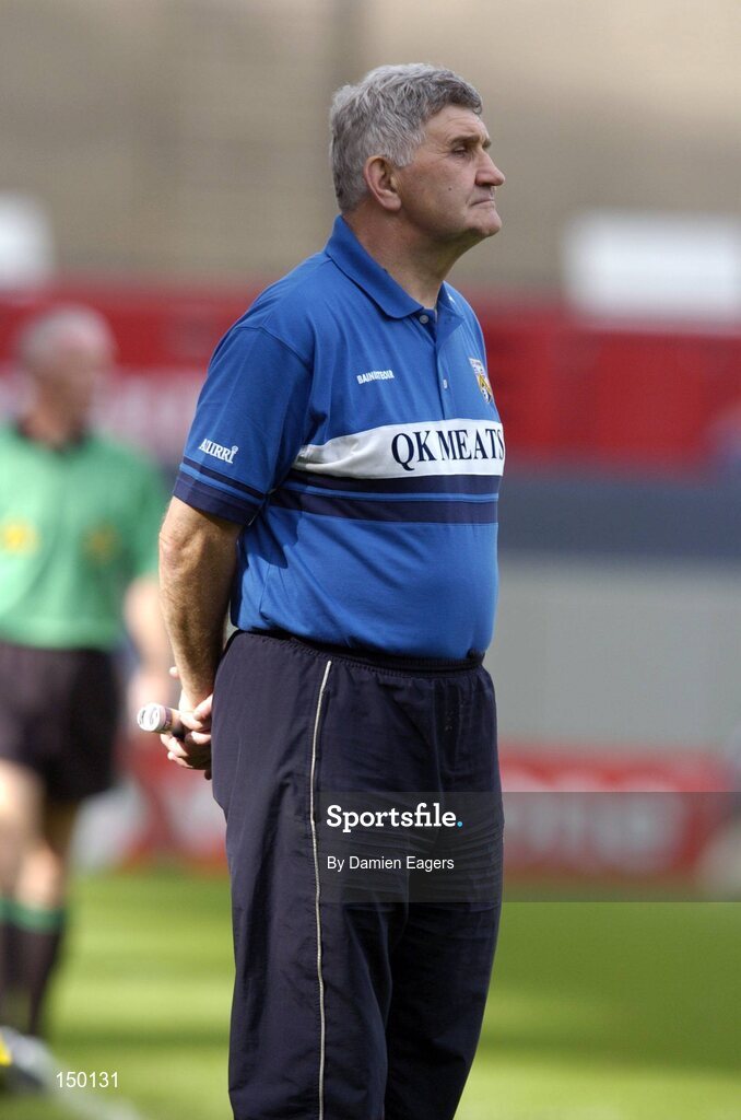 1 August 2004; Mick O'Dwyer, Laois manager, watches the last few minutes of the match. Bank of Ireland All-Ireland Football Championship, Round 4, Laois v Tyrone, Croke Park, Dublin. Picture credit; Damien Eagers / SPORTSFILE