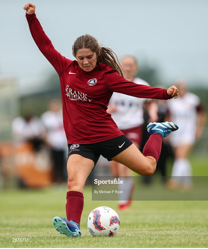 14 July 2024; Mollie Noone of Athenry during the FAI Women's Under 17 Cup final match between Athenry and Killester Donnycarney FC at Mullingar Athletic FC in Gainstown, Westmeath. Photo by Michael P Ryan/Sportsfile