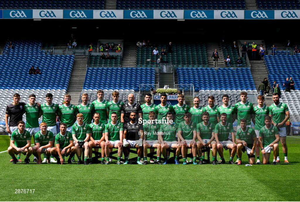 14 July 2024; The London squad before the GAA Football All-Ireland Junior Championship final between London and New York at Croke Park in Dublin. Photo by Ray McManus/Sportsfile