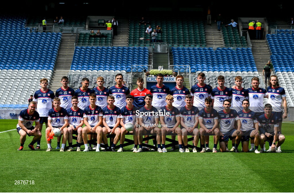 14 July 2024; The New York squad before the GAA Football All-Ireland Junior Championship final between London and New York at Croke Park in Dublin. Photo by Ray McManus/Sportsfile