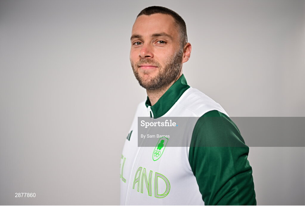 16 July 2024; Liam Jegou during the Team Ireland Paris 2024 team announcement for Canoeing at The Crowne Plaza Hotel in Blanchardstown, Dublin. Photo by Sam Barnes/Sportsfile