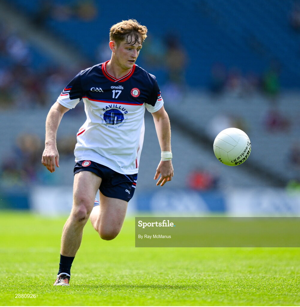 14 July 2024; Thomas Shalvey of New York during the GAA Football All-Ireland Junior Championship final between London and New York at Croke Park in Dublin. Photo by Ray McManus/Sportsfile