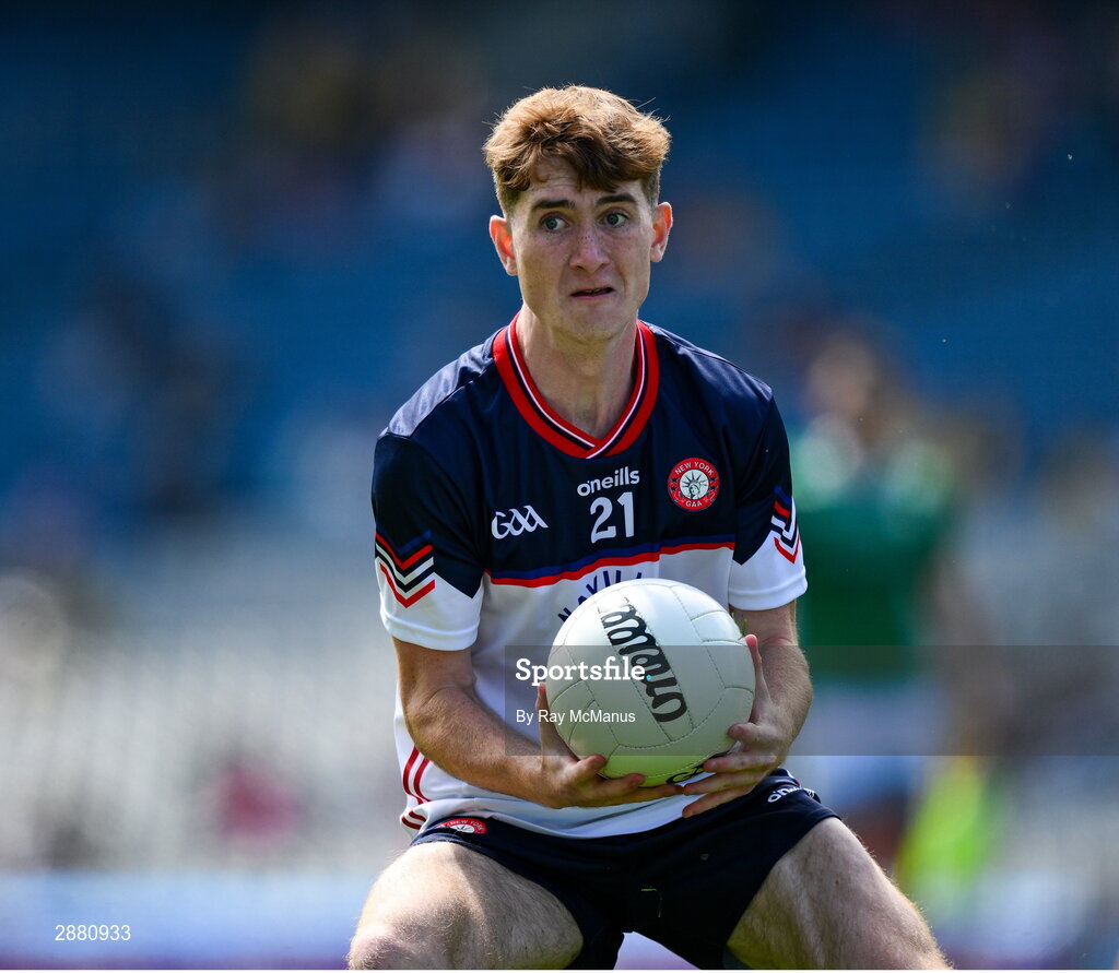 14 July 2024; Lorcan Kennedy of New York during the GAA Football All-Ireland Junior Championship final between London and New York at Croke Park in Dublin. Photo by Ray McManus/Sportsfile