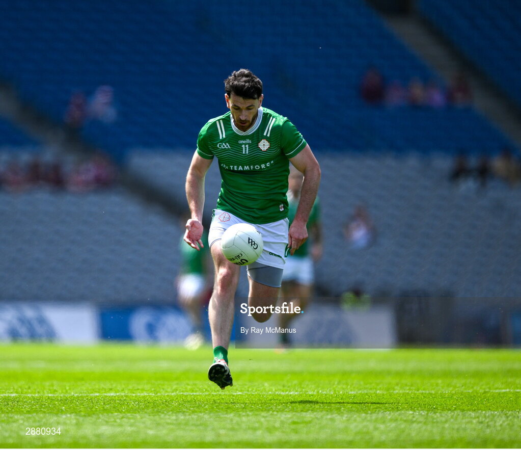 14 July 2024; Ryan Forde of London during the GAA Football All-Ireland Junior Championship final between London and New York at Croke Park in Dublin. Photo by Ray McManus/Sportsfile
