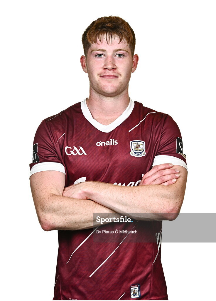 18 July 2024; Patrick Egan during a Galway football squad portrait session at Pearse Stadium in Galway. Photo by Piaras Ó Mídheach/Sportsfile