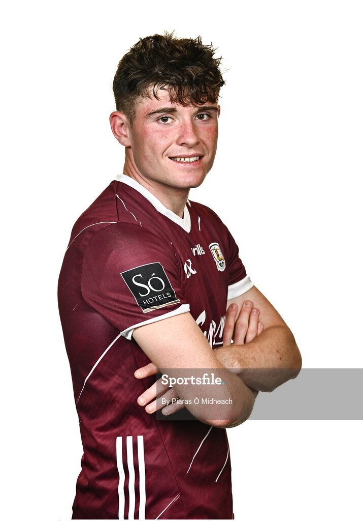 18 July 2024; Cillian Ó Curraoin during a Galway football squad portrait session at Pearse Stadium in Galway. Photo by Piaras Ó Mídheach/Sportsfile