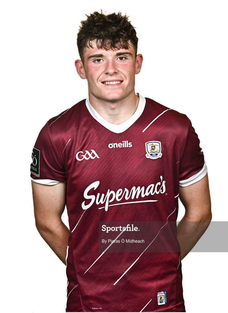 18 July 2024; Cillian Ó Curraoin during a Galway football squad portrait session at Pearse Stadium in Galway. Photo by Piaras Ó Mídheach/Sportsfile