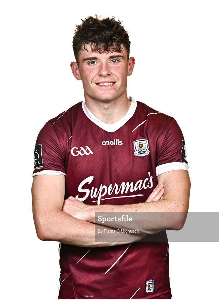 18 July 2024; Cillian Ó Curraoin during a Galway football squad portrait session at Pearse Stadium in Galway. Photo by Piaras Ó Mídheach/Sportsfile