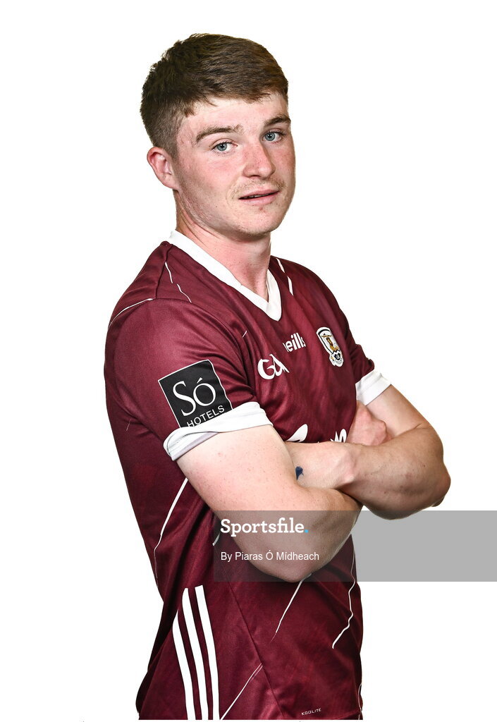 18 July 2024; Liam Ó Conghaile during a Galway football squad portrait session at Pearse Stadium in Galway. Photo by Piaras Ó Mídheach/Sportsfile