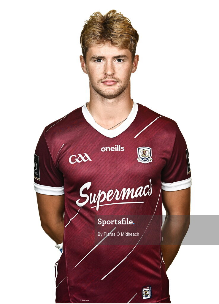 18 July 2024; Cian Hernon during a Galway football squad portrait session at Pearse Stadium in Galway. Photo by Piaras Ó Mídheach/Sportsfile
