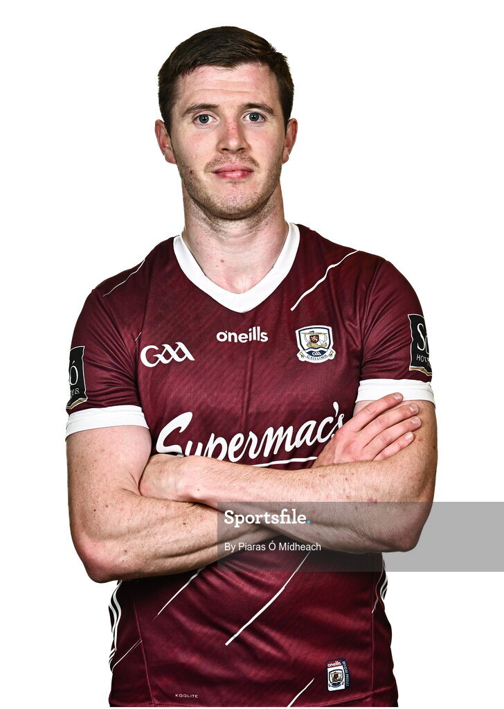 18 July 2024; Ciarán Brady during a Galway football squad portrait session at Pearse Stadium in Galway. Photo by Piaras Ó Mídheach/Sportsfile