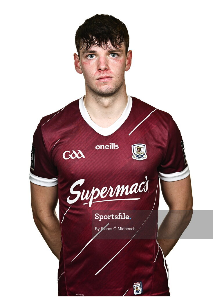 18 July 2024; Jack McCabe during a Galway football squad portrait session at Pearse Stadium in Galway. Photo by Piaras Ó Mídheach/Sportsfile
