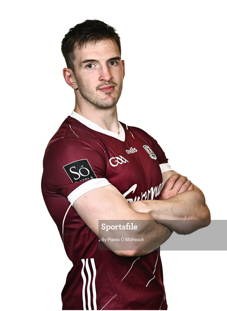 18 July 2024; Cein Darcy during a Galway football squad portrait session at Pearse Stadium in Galway. Photo by Piaras Ó Mídheach/Sportsfile