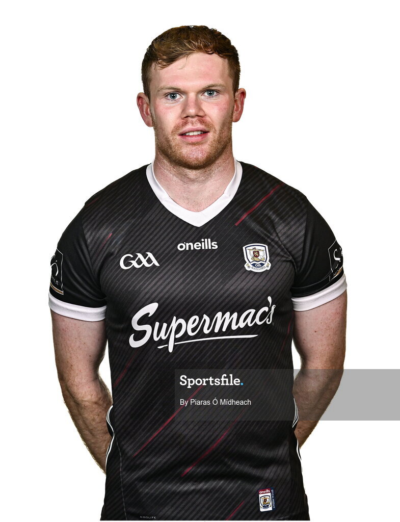 18 July 2024; Goalkeeper Oran Burke during a Galway football squad portrait session at Pearse Stadium in Galway. Photo by Piaras Ó Mídheach/Sportsfile