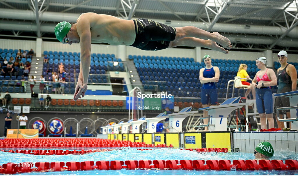 20 July 2024; Darragh Greene during a Team Ireland Paris 2024 Aquatics team training session at the National Aquatic Centre on the Sport Ireland Campus in Dublin. Photo by Seb Daly/Sportsfile