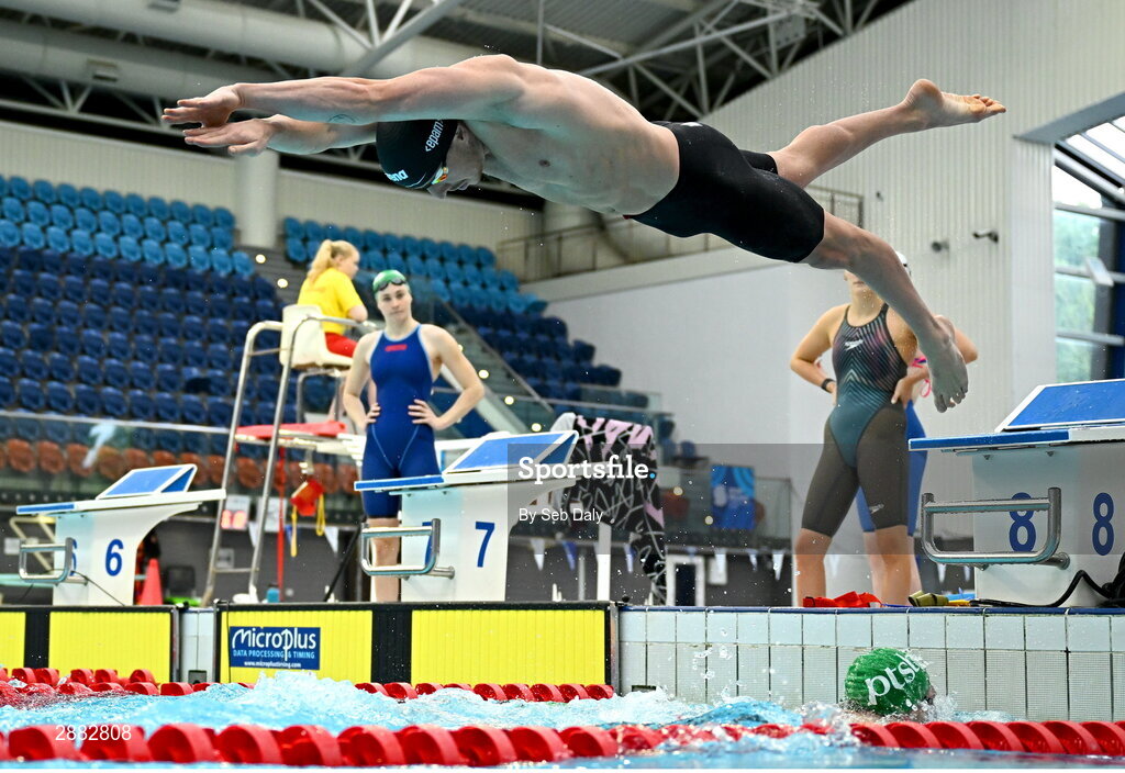 20 July 2024; Max McCusker during a Team Ireland Paris 2024 Aquatics team training session at the National Aquatic Centre on the Sport Ireland Campus in Dublin. Photo by Seb Daly/Sportsfile