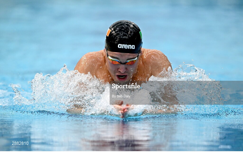 20 July 2024; Darragh Greene during a Team Ireland Paris 2024 Aquatics team training session at the National Aquatic Centre on the Sport Ireland Campus in Dublin. Photo by Seb Daly/Sportsfile