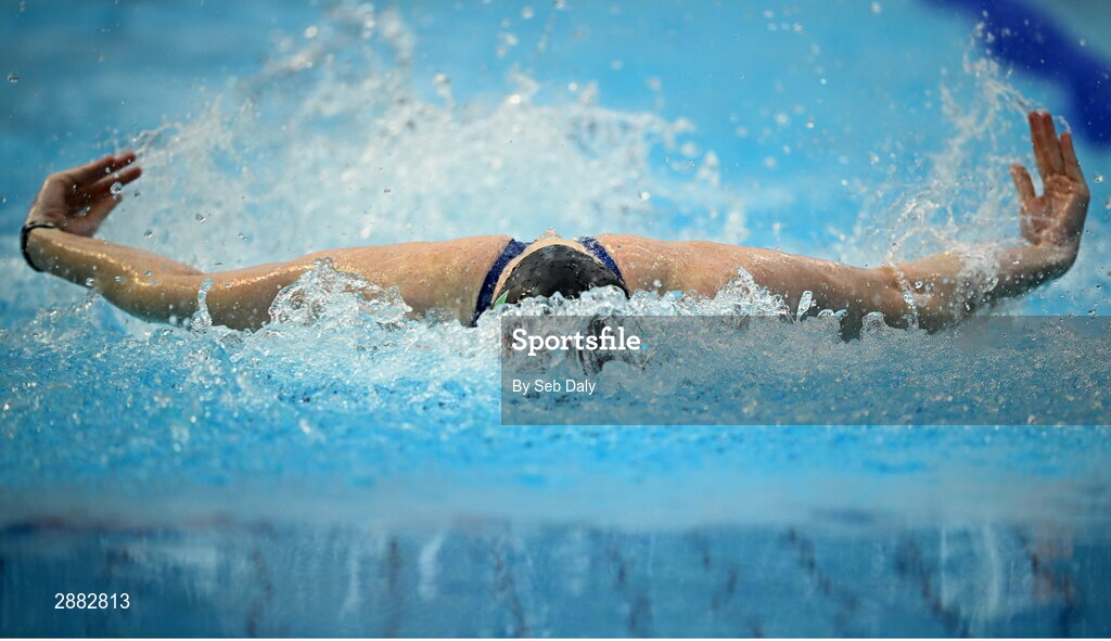 20 July 2024; Danielle Hill during a Team Ireland Paris 2024 Aquatics team training session at the National Aquatic Centre on the Sport Ireland Campus in Dublin. Photo by Seb Daly/Sportsfile