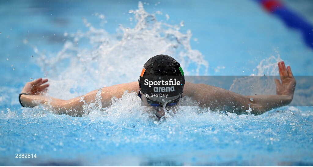 20 July 2024; Danielle Hill during a Team Ireland Paris 2024 Aquatics team training session at the National Aquatic Centre on the Sport Ireland Campus in Dublin. Photo by Seb Daly/Sportsfile
