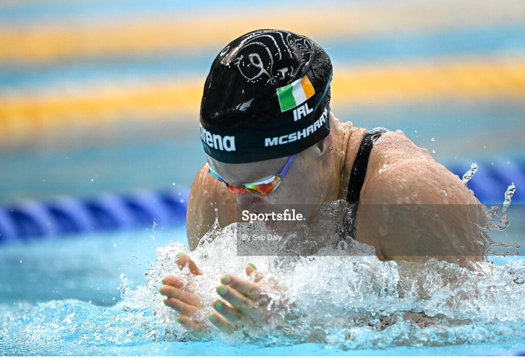 20 July 2024; Mona McSharry during a Team Ireland Paris 2024 Aquatics team training session at the National Aquatic Centre on the Sport Ireland Campus in Dublin. Photo by Seb Daly/Sportsfile