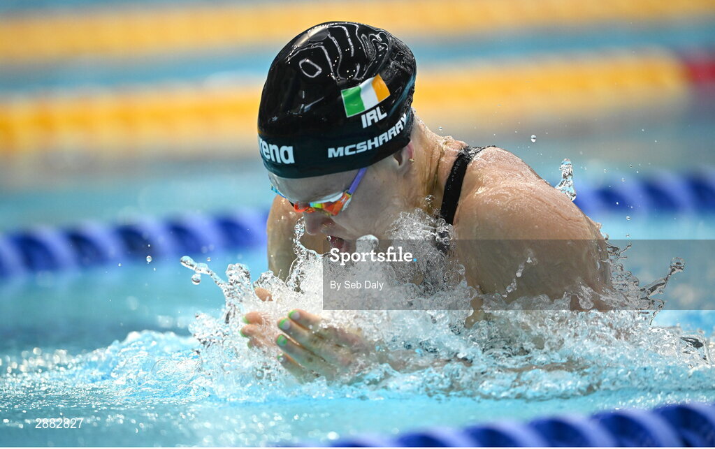 20 July 2024; Mona McSharry during a Team Ireland Paris 2024 Aquatics team training session at the National Aquatic Centre on the Sport Ireland Campus in Dublin. Photo by Seb Daly/Sportsfile