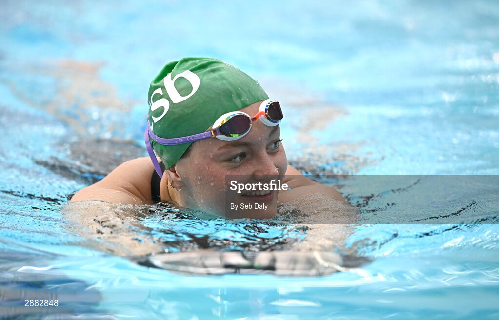20 July 2024; Mona McSharry during a Team Ireland Paris 2024 Aquatics team training session at the National Aquatic Centre on the Sport Ireland Campus in Dublin. Photo by Seb Daly/Sportsfile