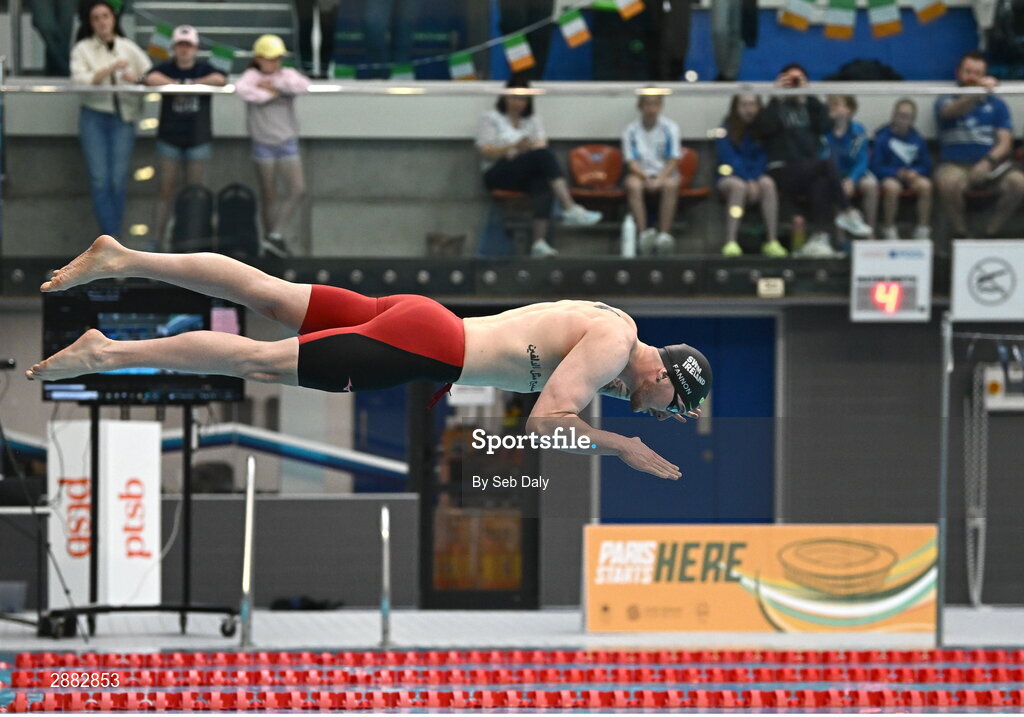 20 July 2024; Tom Fannon during a Team Ireland Paris 2024 Aquatics team training session at the National Aquatic Centre on the Sport Ireland Campus in Dublin. Photo by Seb Daly/Sportsfile