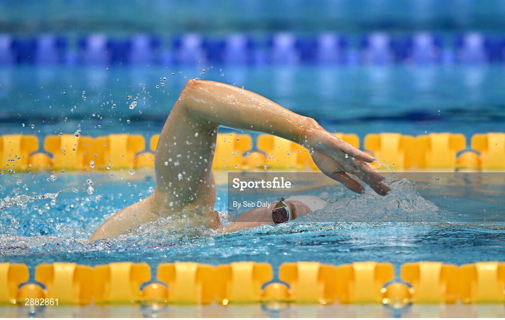 20 July 2024; Ellen Walshe during a Team Ireland Paris 2024 Aquatics team training session at the National Aquatic Centre on the Sport Ireland Campus in Dublin. Photo by Seb Daly/Sportsfile