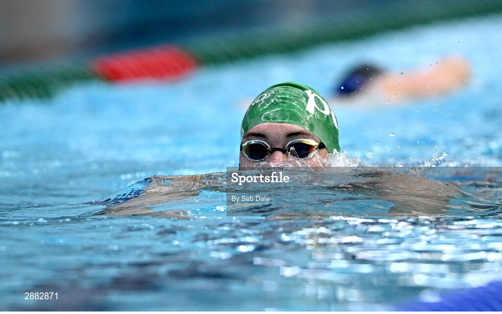 20 July 2024; Darragh Greene during a Team Ireland Paris 2024 Aquatics team training session at the National Aquatic Centre on the Sport Ireland Campus in Dublin. Photo by Seb Daly/Sportsfile
