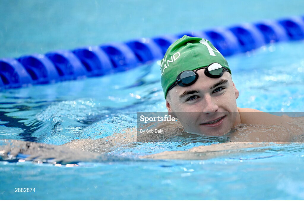 20 July 2024; Conor Ferguson during a Team Ireland Paris 2024 Aquatics team training session at the National Aquatic Centre on the Sport Ireland Campus in Dublin. Photo by Seb Daly/Sportsfile