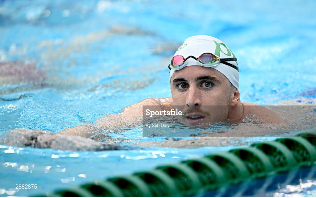 20 July 2024; Max McCusker during a Team Ireland Paris 2024 Aquatics team training session at the National Aquatic Centre on the Sport Ireland Campus in Dublin. Photo by Seb Daly/Sportsfile
