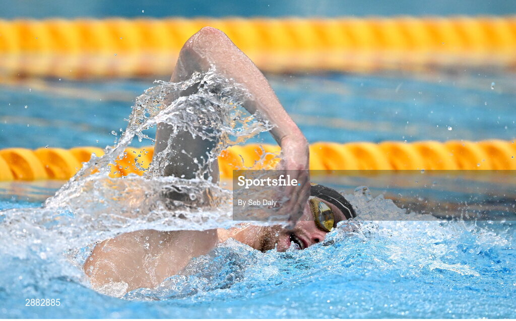 20 July 2024; Nathan Wiffen during a Team Ireland Paris 2024 Aquatics team training session at the National Aquatic Centre on the Sport Ireland Campus in Dublin. Photo by Seb Daly/Sportsfile