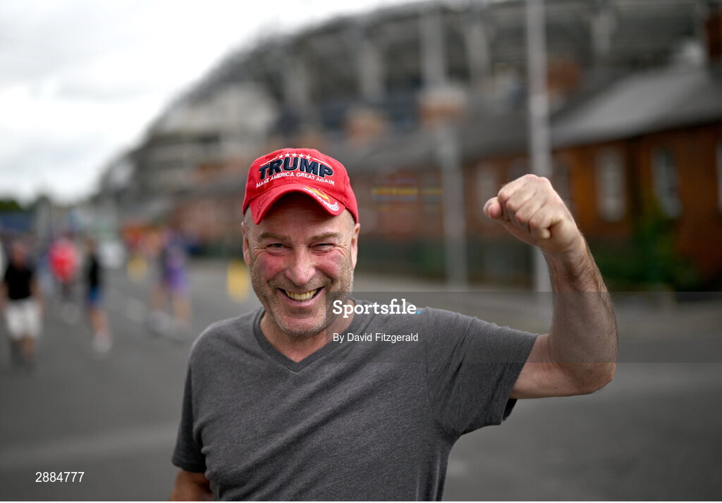 21 July 2024; A Cork supporter before the GAA Hurling All-Ireland Senior Championship Final between Clare and Cork at Croke Park in Dublin. Photo by David Fitzgerald/Sportsfile