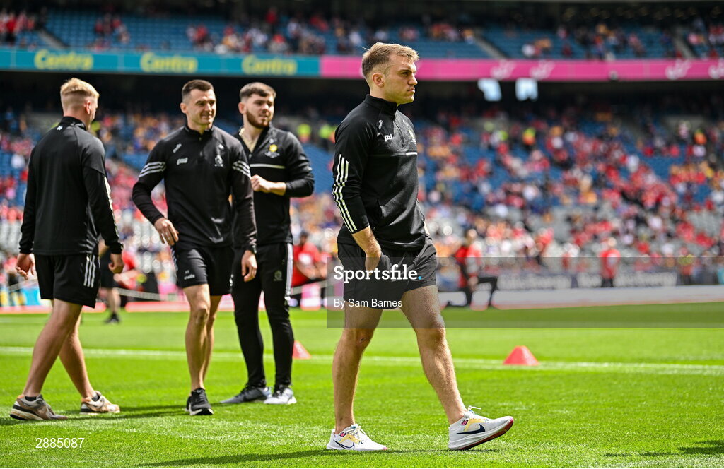 21 July 2024; Shane O'Donnell of Clare walks the pitch before the GAA Hurling All-Ireland Senior Championship Final between Clare and Cork at Croke Park in Dublin. Photo by Sam Barnes/Sportsfile