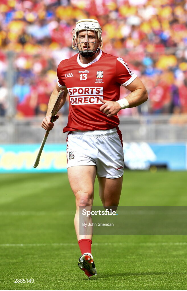 21 July 2024; Patrick Horgan of Cork warms up before the GAA Hurling All-Ireland Senior Championship Final between Clare and Cork at Croke Park in Dublin. Photo by John Sheridan/Sportsfile