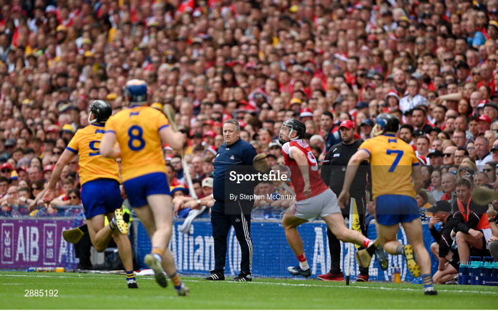 21 July 2024; Cork manager Pat Ryan during the GAA Hurling All-Ireland Senior Championship Final between Clare and Cork at Croke Park in Dublin. Photo by Stephen McCarthy/Sportsfile