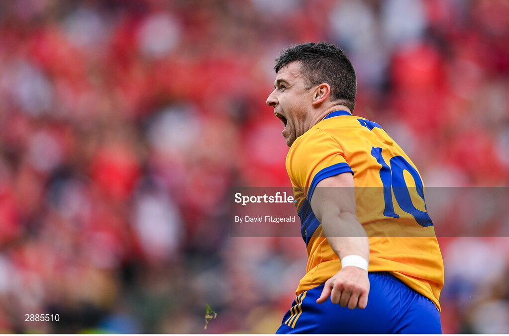 21 July 2024; Tony Kelly of Clare celebrates at the final whistle after the GAA Hurling All-Ireland Senior Championship Final between Clare and Cork at Croke Park in Dublin. Photo by David Fitzgerald/Sportsfile