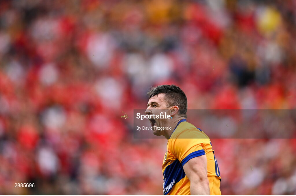21 July 2024; Tony Kelly of Clare celebrates after the GAA Hurling All-Ireland Senior Championship Final between Clare and Cork at Croke Park in Dublin. Photo by David Fitzgerald/Sportsfile
