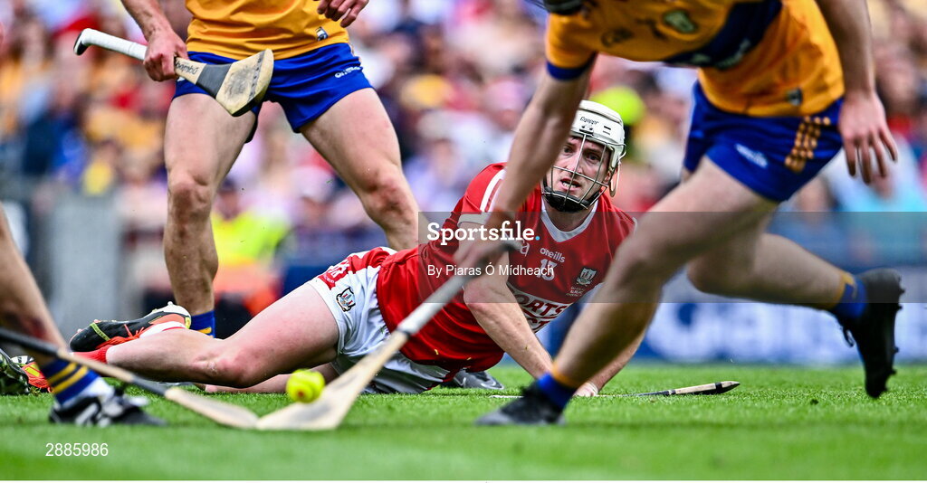 21 July 2024; Patrick Horgan of Cork looks on as the ball gets away during the GAA Hurling All-Ireland Senior Championship Final between Clare and Cork at Croke Park in Dublin. Photo by Piaras Ó Mídheach/Sportsfile