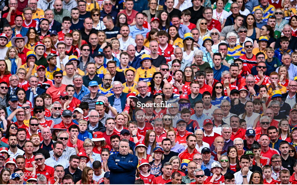 21 July 2024; Cork manager Pat Ryan during the GAA Hurling All-Ireland Senior Championship Final between Clare and Cork at Croke Park in Dublin. Photo by Piaras Ó Mídheach/Sportsfile