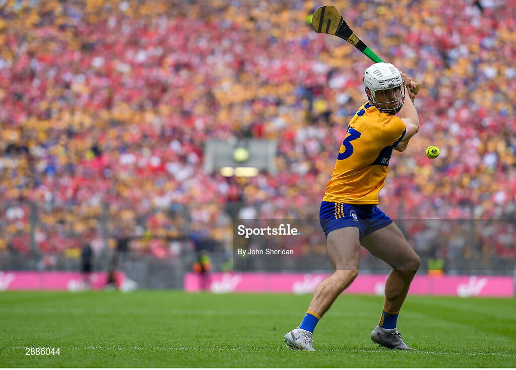 21 July 2024; Aidan McCarthy of Clare during the GAA Hurling All-Ireland Senior Championship Final between Clare and Cork at Croke Park in Dublin. Photo by John Sheridan/Sportsfile