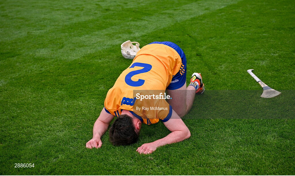 21 July 2024; Adam Hogan of Clare celebrates after the GAA Hurling All-Ireland Senior Championship Final between Clare and Cork at Croke Park in Dublin. Photo by Ray McManus/Sportsfile