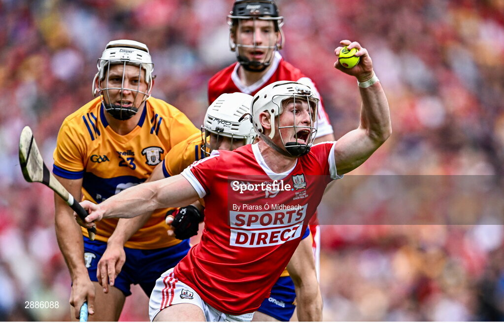 21 July 2024; Tommy O'Connell of Cork during the GAA Hurling All-Ireland Senior Championship Final between Clare and Cork at Croke Park in Dublin. Photo by Piaras Ó Mídheach/Sportsfile