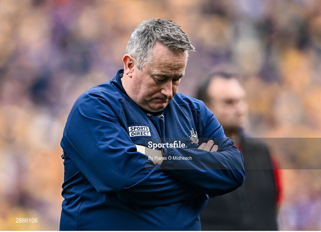 21 July 2024; Cork manager Pat Ryan after his side's defeat in the GAA Hurling All-Ireland Senior Championship Final between Clare and Cork at Croke Park in Dublin. Photo by Piaras Ó Mídheach/Sportsfile