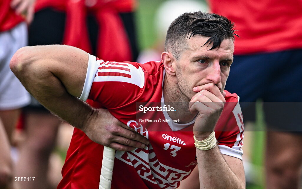 21 July 2024; Patrick Horgan of Cork after his side's defeat in the GAA Hurling All-Ireland Senior Championship Final between Clare and Cork at Croke Park in Dublin. Photo by Piaras Ó Mídheach/Sportsfile